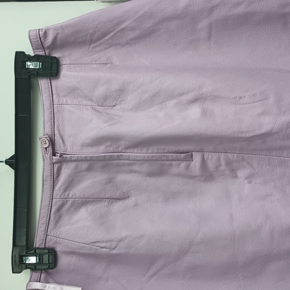 Like new genuine leather lilac skirt - Picture 3 of 6